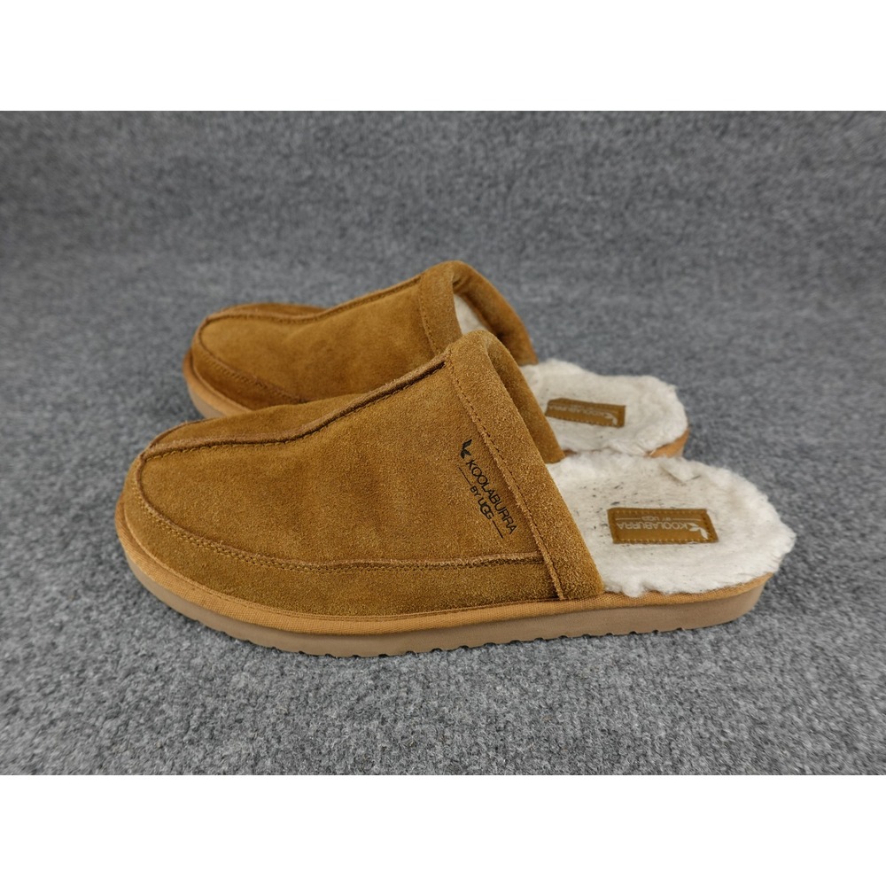 Koolaburra by UGG Tipton Slipper Mens 12 Chestnut Suede Faux Fur 1105891
